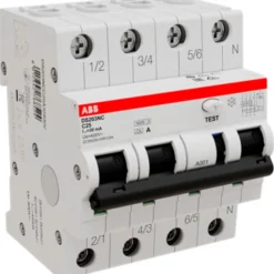 ABB DS203NC HPFI kombiafbryder C, 3P+N, 16A