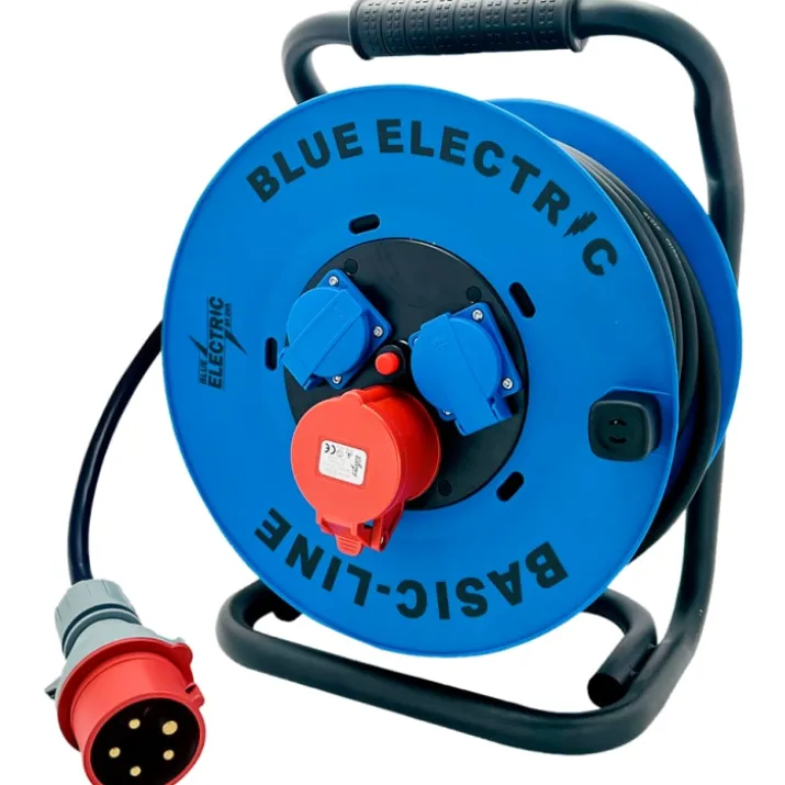 Blue Electric kabeltromle, 25 meter, 400V / 230V, Schuko