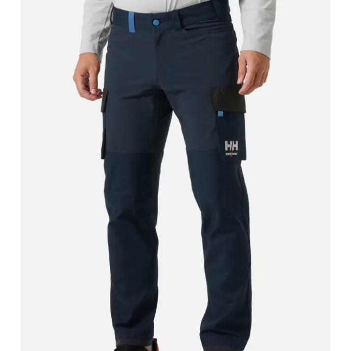 Helly Hansen Oxford servicebukser med 4-vejs stretch, marineblå/mørkegrå, str. C148