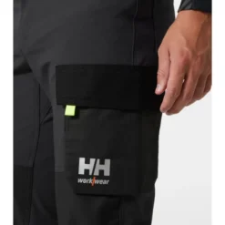 Helly Hansen Oxford servicebukser med 4-vejs stretch, mørkegrå/sort, str. C50