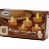 8 LED fyrfadslys med fjernbetjening