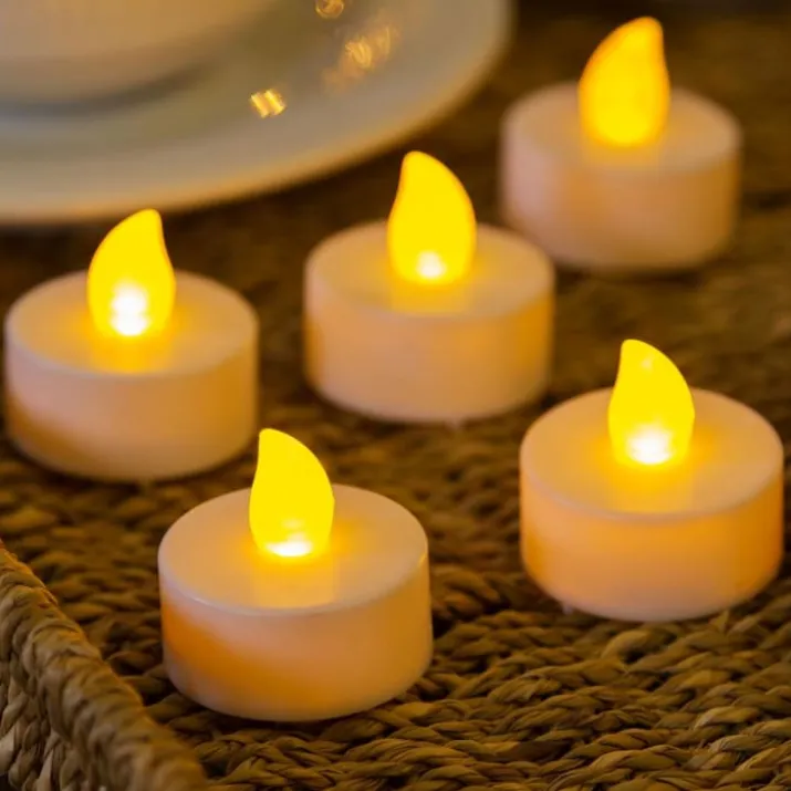8 LED fyrfadslys med fjernbetjening