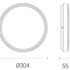 4lite Smart Circular væg- & loftlampe, krom