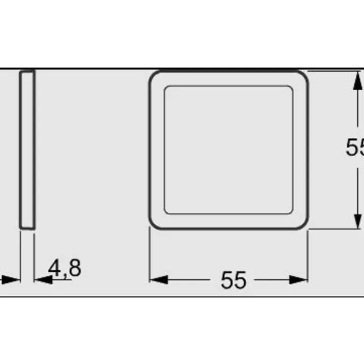 LK Fuga Slim designramme, 1 modul, koksgrå