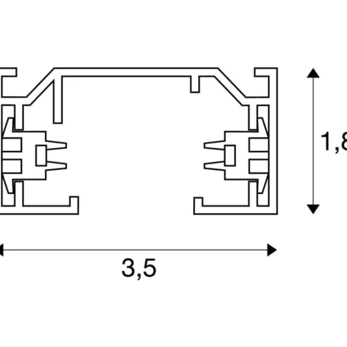 SLV 1-faset strømskinne, 1 meter, hvid