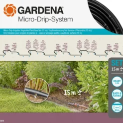 4 stk Gardena micro-drip planterækkesæt 15 m2