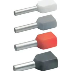 100 stk Klauke isoleret dobbelt terminalrør, kobber, 2 x 10,0 mm², 26 mm