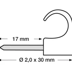 100 stk Tillex kabelclips 10-14/30 mm, hvid