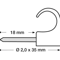 100 stk Tillex kabelclips 14-20/35 mm, hvid