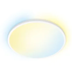 Wiz Superslim plafond, justerbar hvid, hvid, Ø43 cm