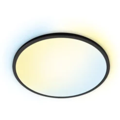 Wiz Superslim plafond, justerbar hvid, sort, Ø24 cm